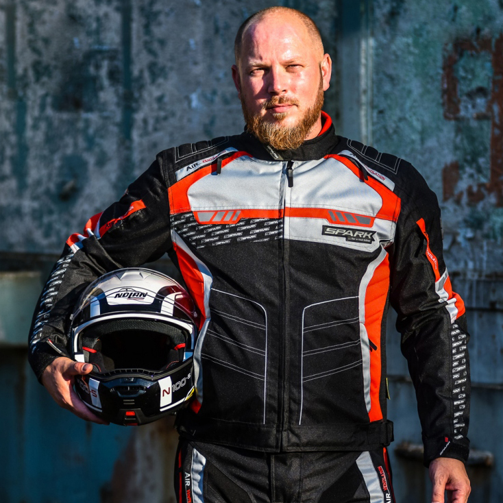 Pánská textilní moto bunda Spark Mizzen černo-šedá XXL - Obrázek 7