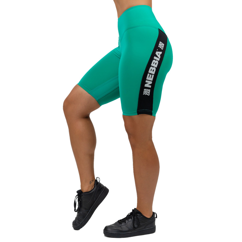 Fitness šortky Nebbia s vysokým pasem ICONIC 238 Green - S