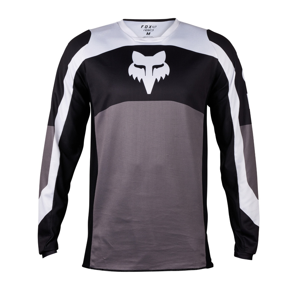 Levně Motokrosový dres FOX 180 Nitro Jersey Black/Grey M