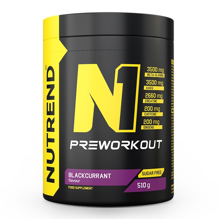 Pre-workout směs Nutrend N1 510 g černý rybíz