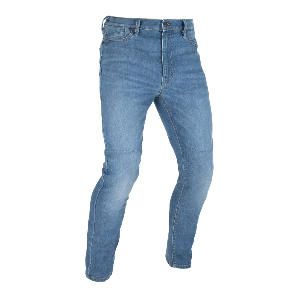 Pánské moto kalhoty Oxford Original Approved Jeans CE volný střih sepraná světle modrá 40/30