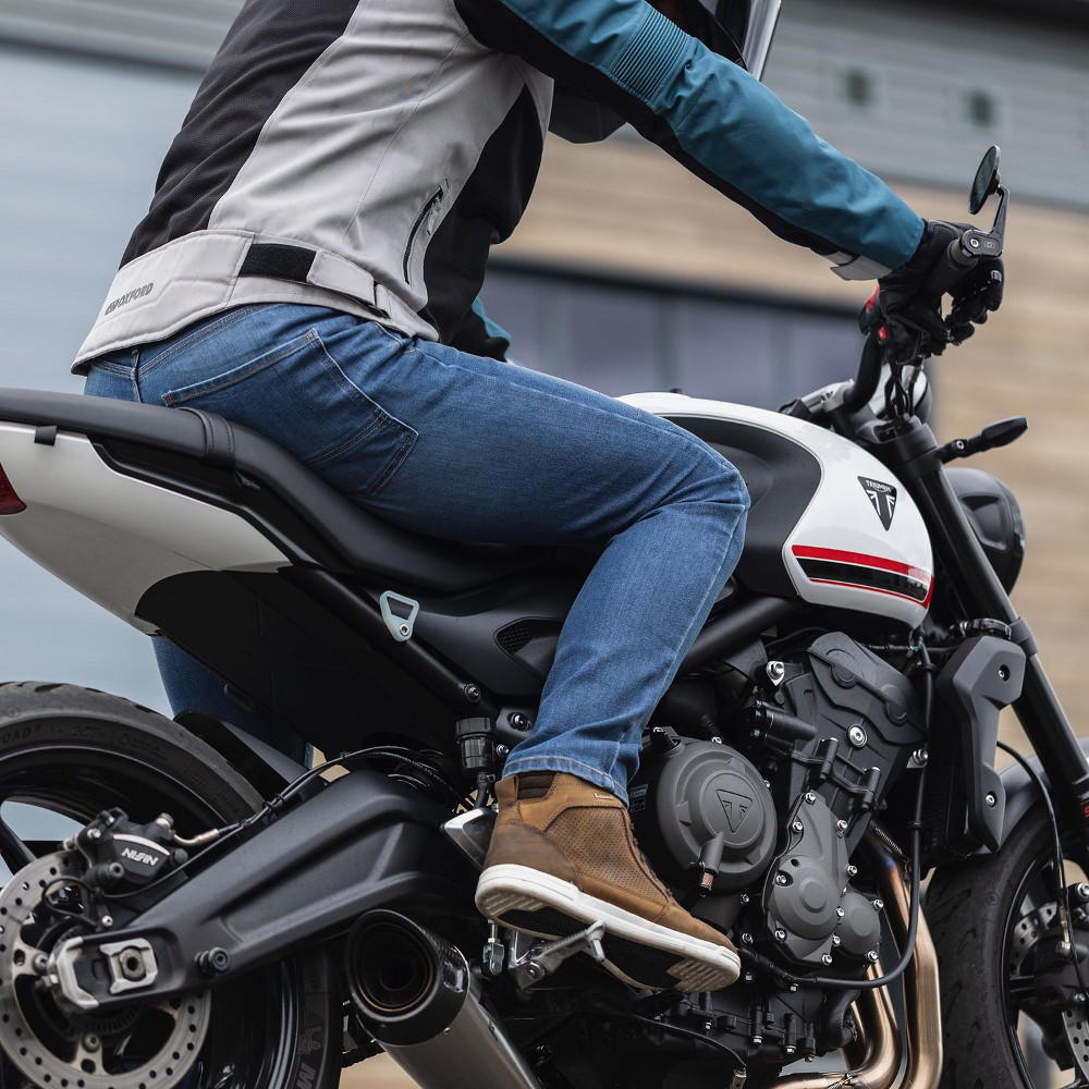 Pánské moto kalhoty Oxford Original Approved Jeans CE Slim Fit sepraná světle modrá 38/34 - Obrázek 4