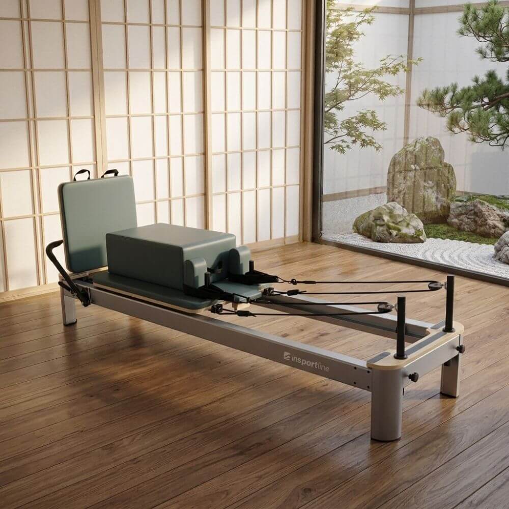 Pilates reformer inSPORTline Oquiler zeleno-modrá