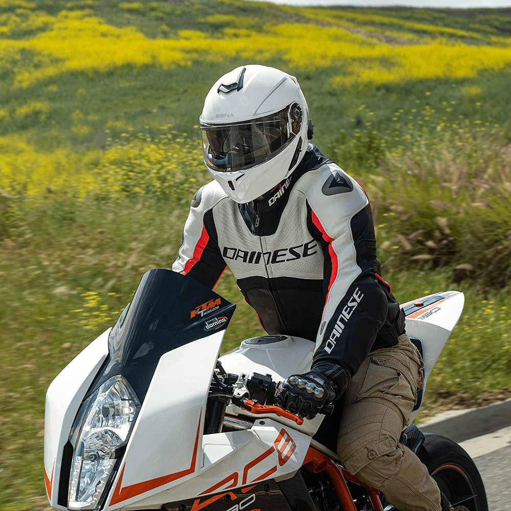 Přilba s interkomem SENA Outrush R Glossy White M (57-58) - Obrázek 5