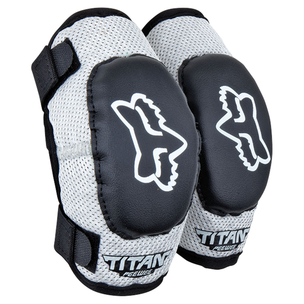 Levně Dětské chrániče loktů FOX Peewee Titan MX23 Black/Silver M/L