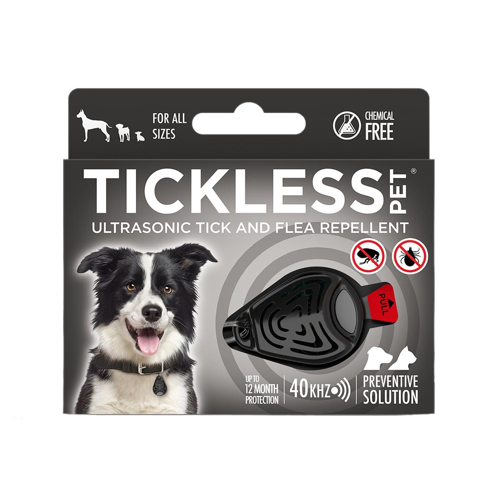 Ultrazvukový repelent proti blechám a klíšťatům Tickless Pet pro zvířata Black