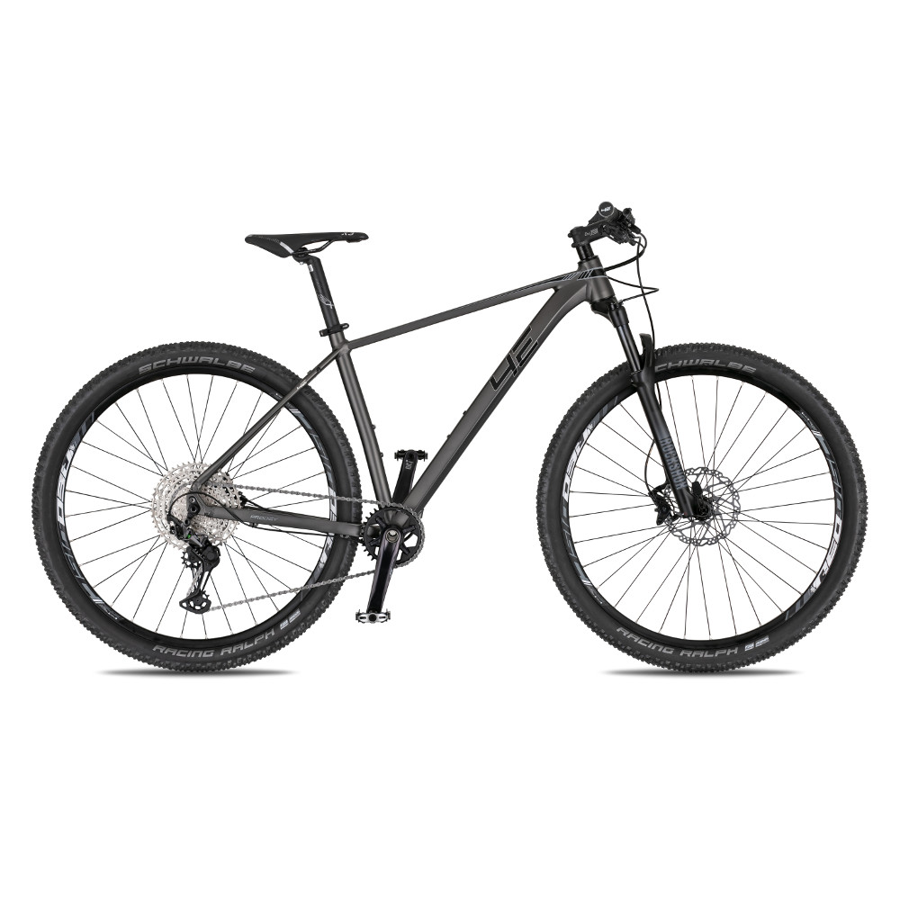 Horské kolo 4EVER Prodigy Race 29" - model 2021 titan/metal stříbrná - 17"