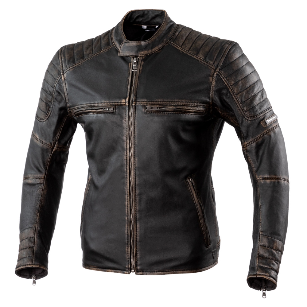 Kožená moto bunda Rebelhorn Hunter Pro CE Vintage Black - L