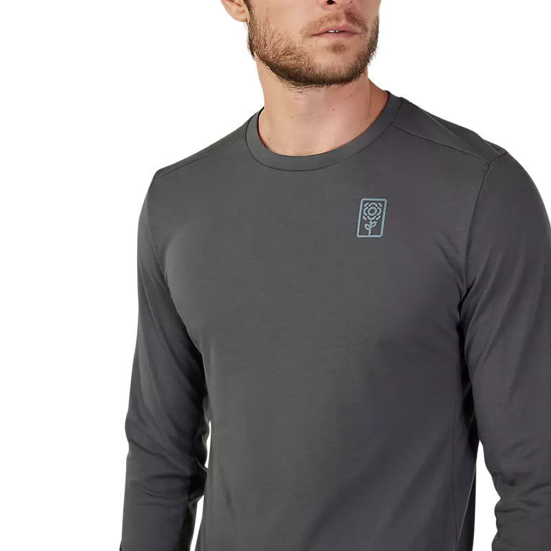 Pánský cyklo dres FOX Ranger Drirelease LS Jersey Dark Shadow L - Obrázek 4