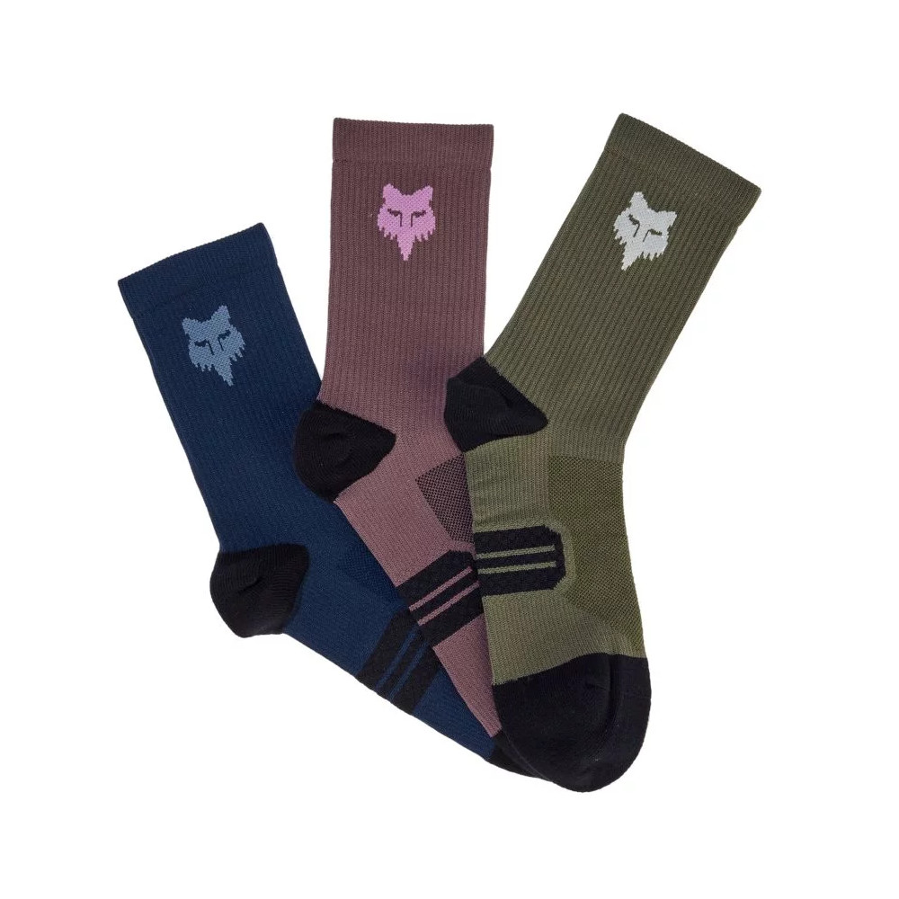 Cyklo ponožky FOX 6" Ranger Sock Prepack 3 páry  L/XL (43-45)  Multicolour - Multicolour