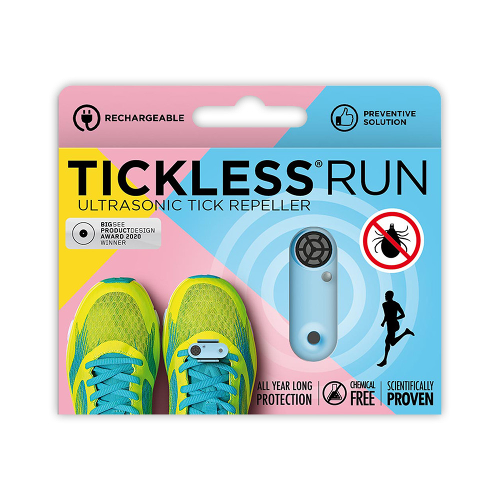 Ultrazvukový repelent proti klíšťatům Tickless Run pro běžce Blue