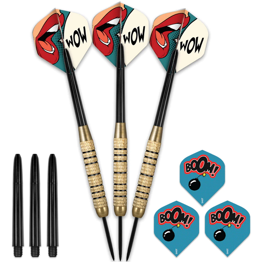 Šipky Shot Solo Brass Plated Value Range steel 3ks 18 g (obrázek 3)