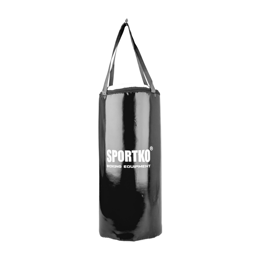 Dětský boxovací pytel SportKO MP9 24x50cm / 5kg  černo-bílá - černo,bílá