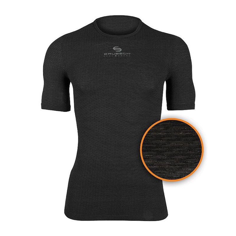 Unisex tričko Brubeck Multifunctional Base Layer s krátkým rukávem Graphite - S