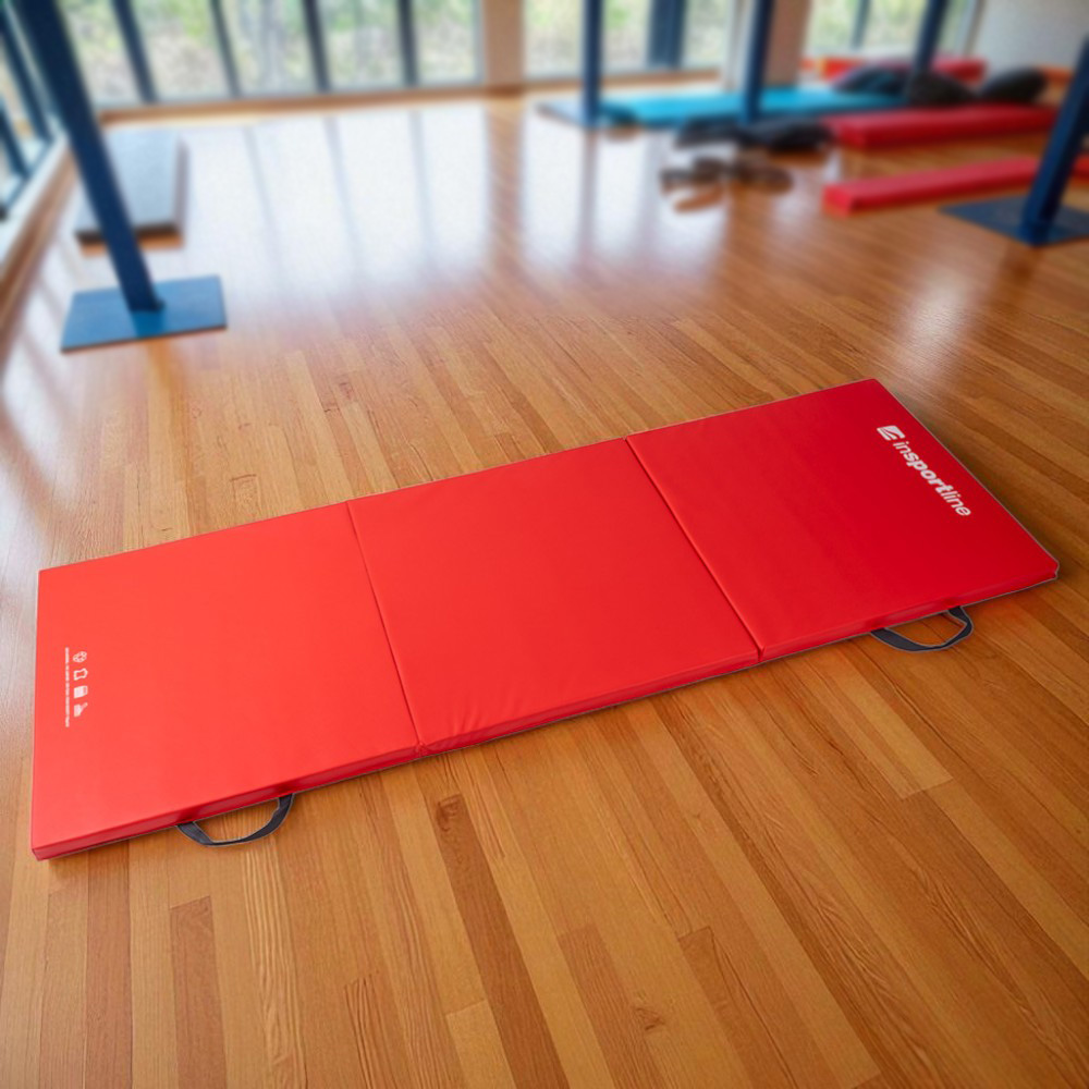 Skládací gymnastická žíněnka inSPORTline Trifold 180x60x3 cm červená - Obrázek 4