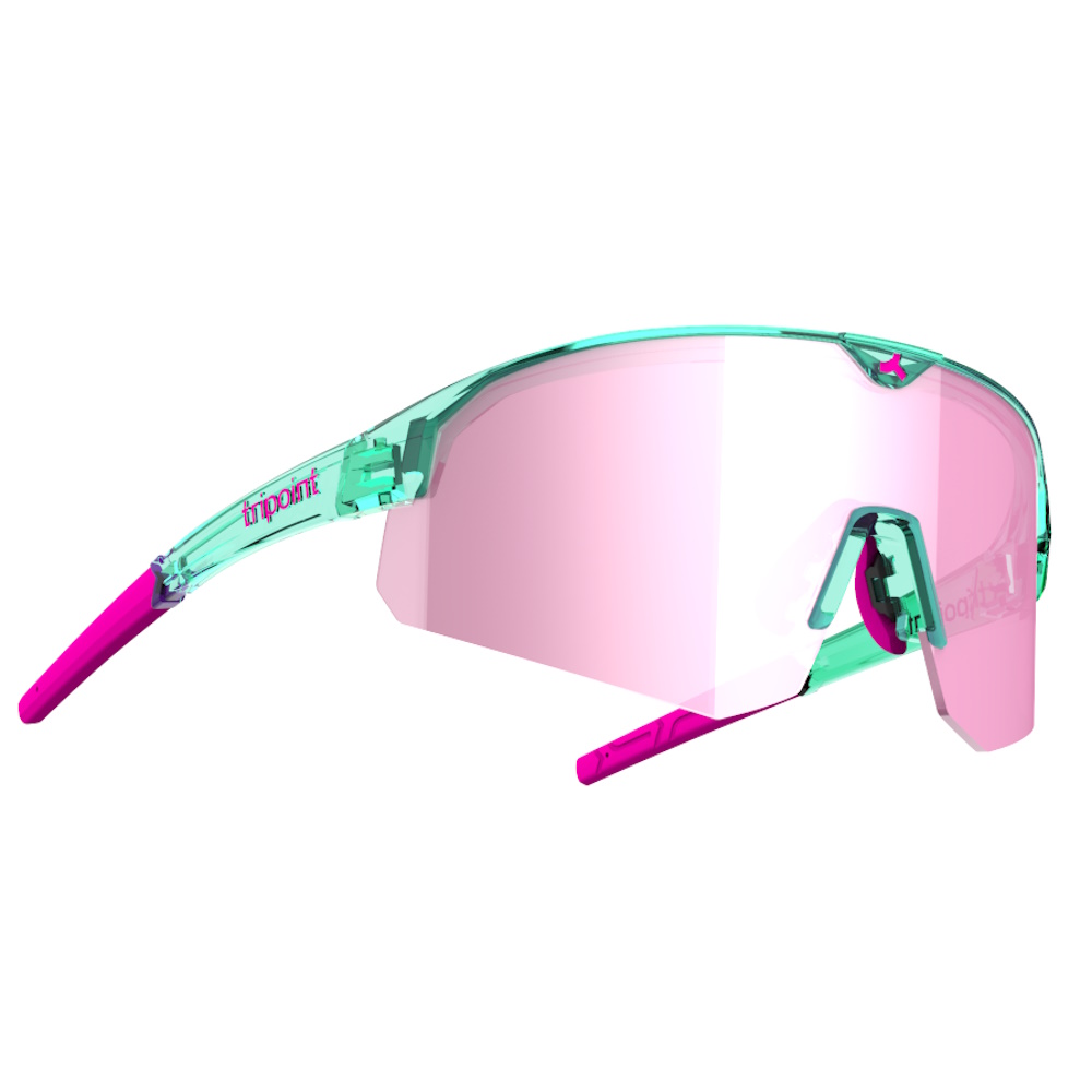 Sportovní sluneční brýle Tripoint Lake Victoria  Transparent Neon Turquoise Brown /w Pink Multi Cat.3