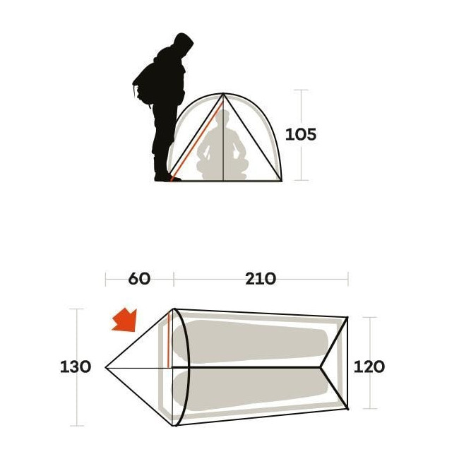Stan FERRINO Thar 2 210x130x105 cm - Obrázek 5
