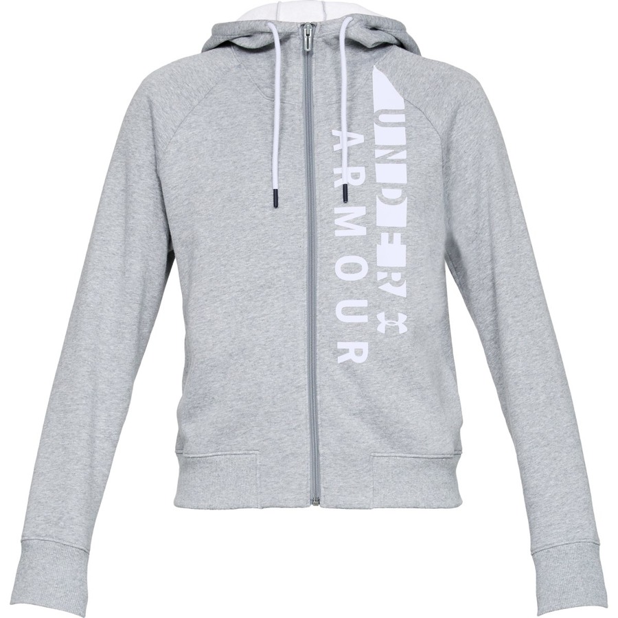 Dámská mikina Under Armour Cotton Fleece WM FZ  Steel Light Heather/White/White  S