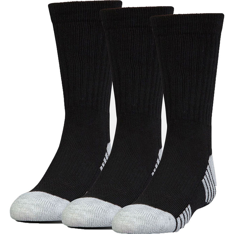 Unisex vysoké ponožky Under Armour Heatgear Crew 3 páry  Black  XL (46-50,5) - Black