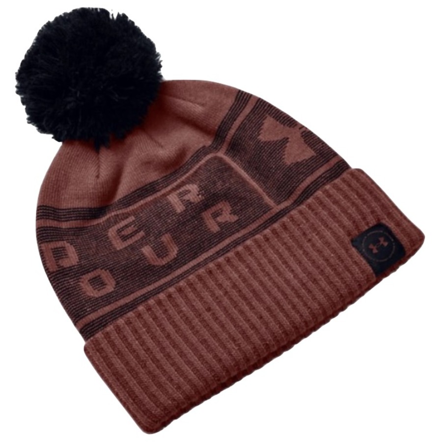 Levně Pánský kulich Under Armour Big Logo Pom Beanie OSFA Cinna Red