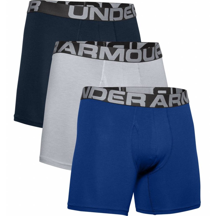 Boxerky Under Armour Charged Cotton 6in 3ks Royal - S