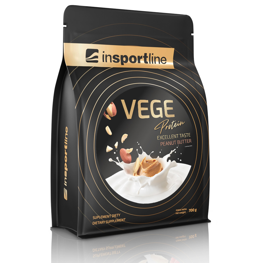 Doplněk stravy inSPORTline VEGE Protein 700g arašídové máslo