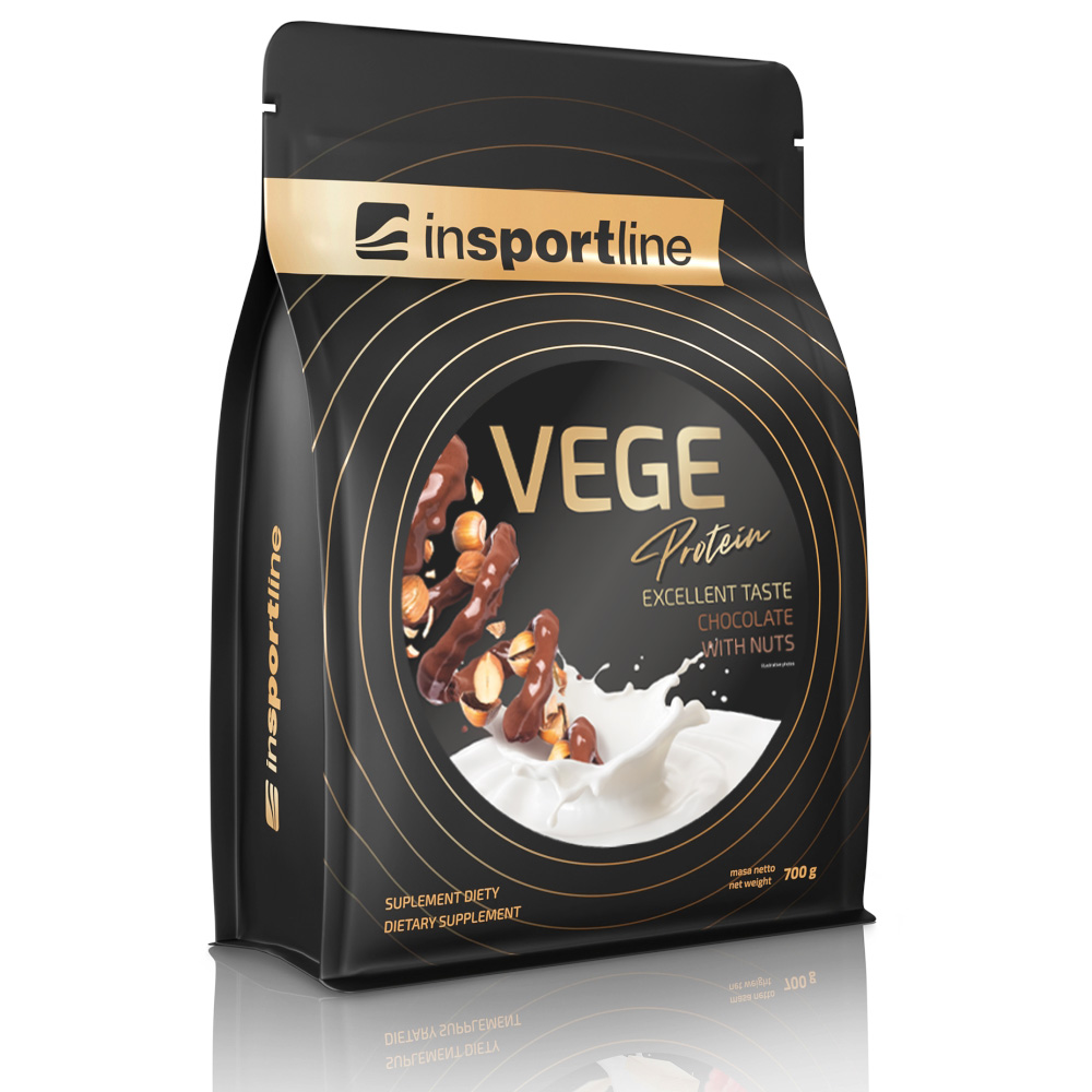 Doplněk stravy inSPORTline VEGE Protein 700g  čokoláda s ořechy