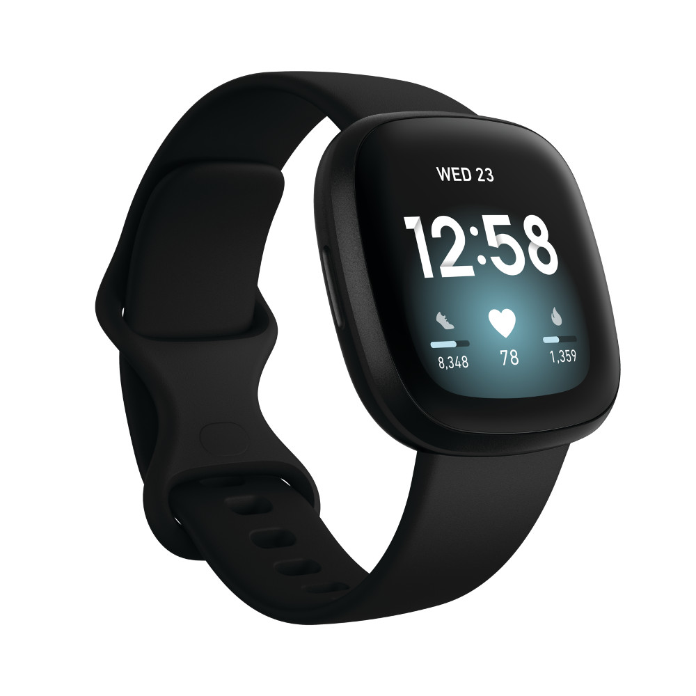 Levně Chytré hodinky Fitbit Versa 3 Black/Black Aluminum