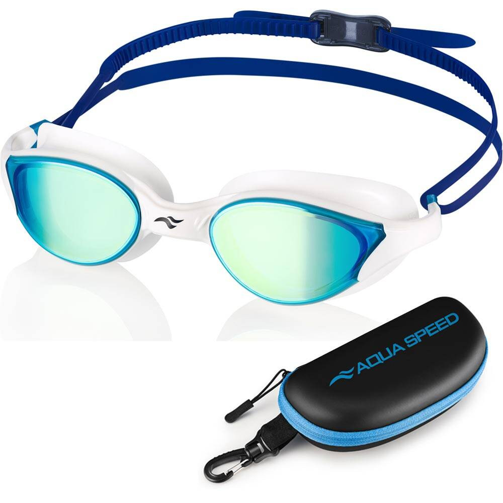 Plavecké brýle Aqua Speed Vortex Mirror White/Blue/Rainbow Mirror