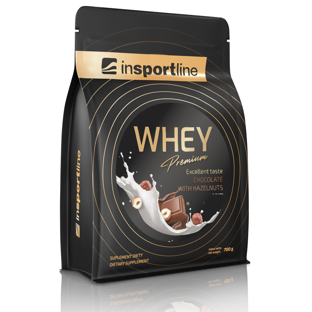 Doplněk stravy inSPORTline WHEY Premium Protein 700g  čokoláda s lískovými oříšky