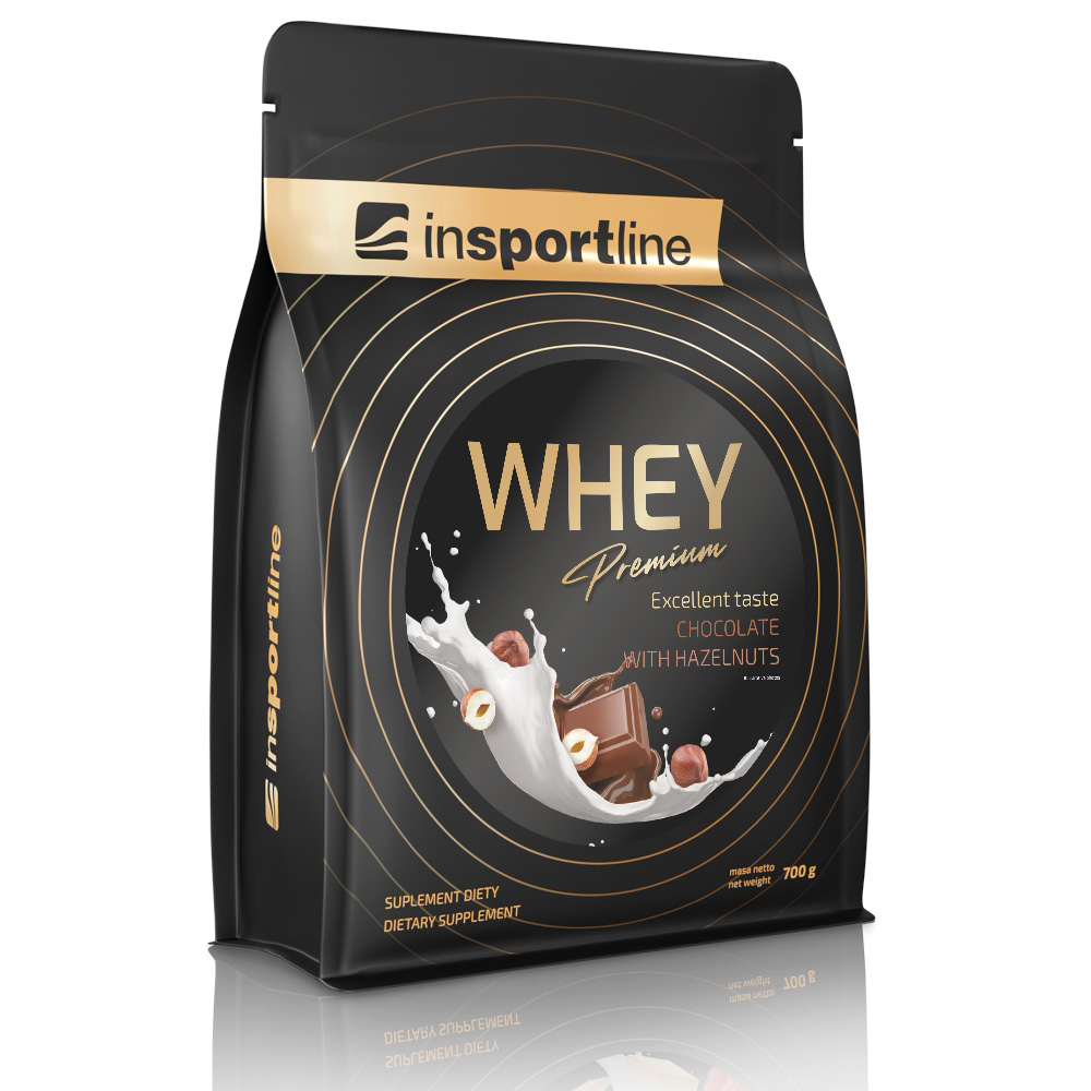 Doplněk stravy inSPORTline WHEY Premium Protein 700g čokoláda s lískovými oříšky