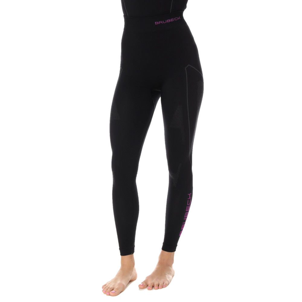 Levně Dámské termo kalhoty Brubeck Thermo Black/Pink XS