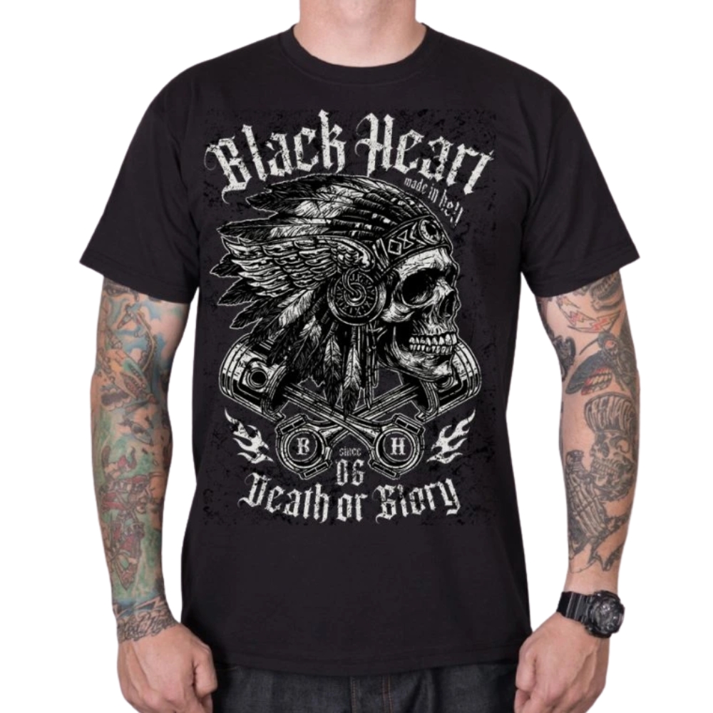 Triko BLACK HEART Huron černá M