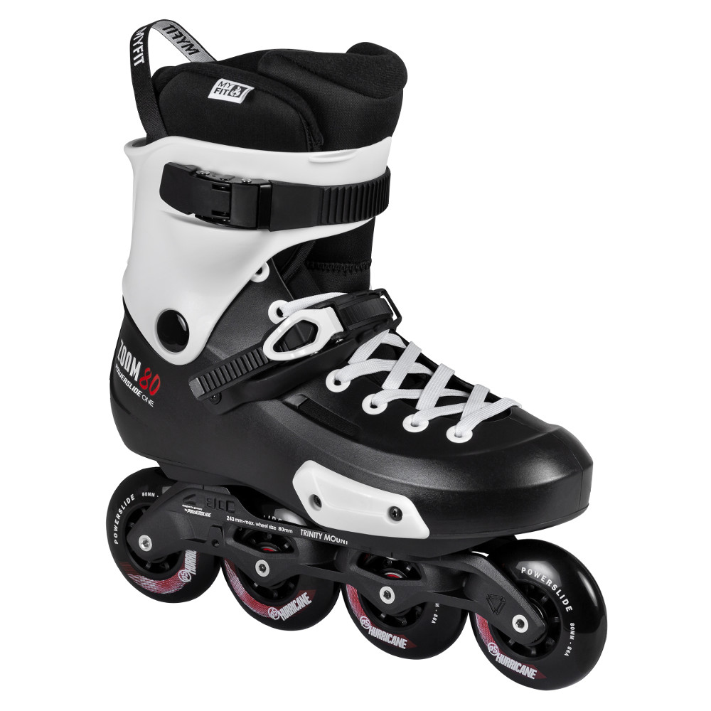 Levně Kolečkové brusle Powerslide Zoom Pro Black 80 Trinity 39/40