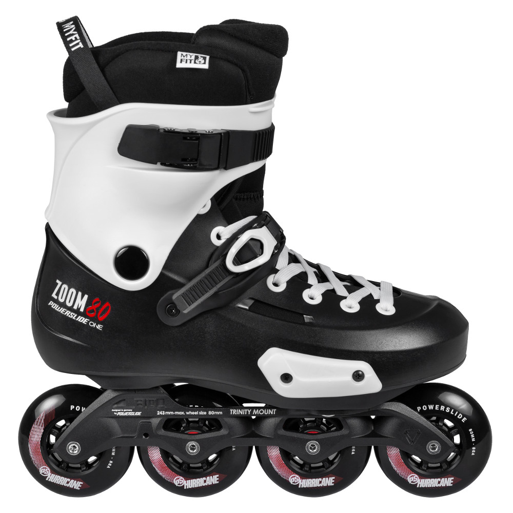 Kolečkové brusle Powerslide Zoom Pro Black 80 Trinity 39/40 - Obrázek 2