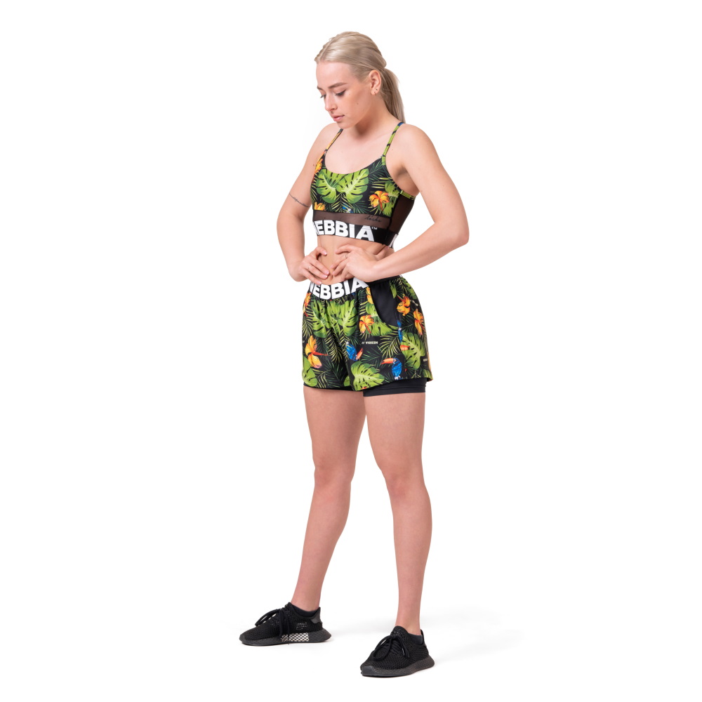 Dámské kraťasy Nebbia High-Energy Double Layer 563 Jungle Green XS - Obrázek 4