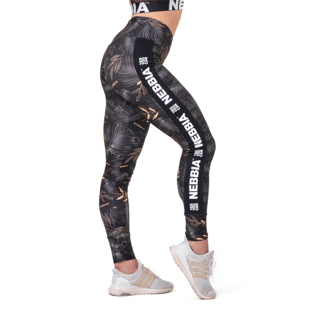 Levně Dámské legíny Nebbia High Waist Performance Leggings 567 Volcanic Black XS