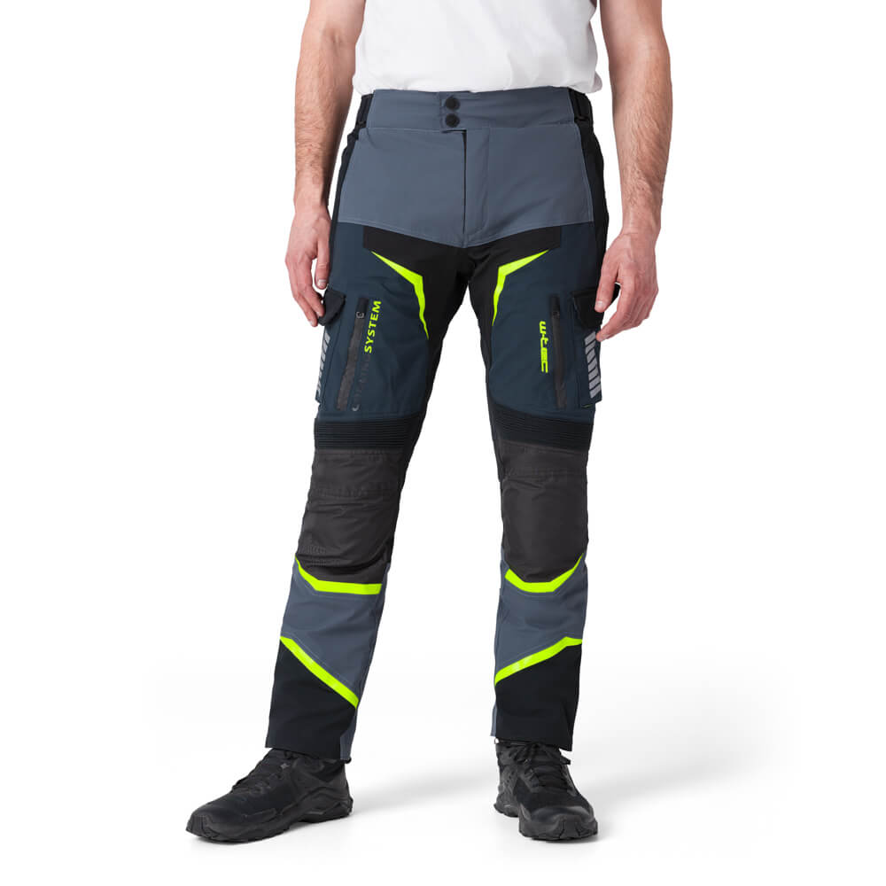Moto kalhoty W-TEC Modock černo-modro-fluo žlutá M (obrázek 3)