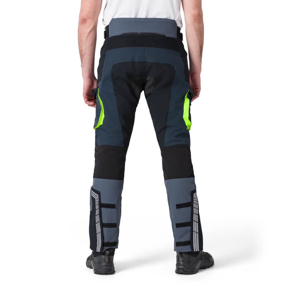 Moto kalhoty W-TEC Modock černo-modro-fluo žlutá M (obrázek 4)
