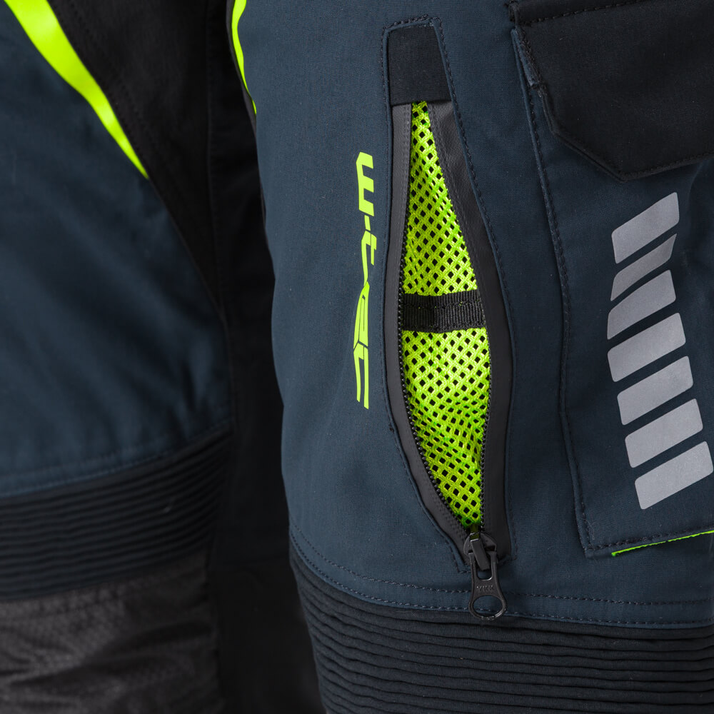 Moto kalhoty W-TEC Modock černo-modro-fluo žlutá M (obrázek 6)