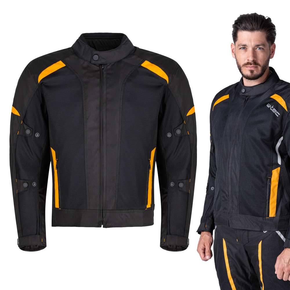 Pánská letní moto bunda W-TEC Tosheck černo-žlutá M