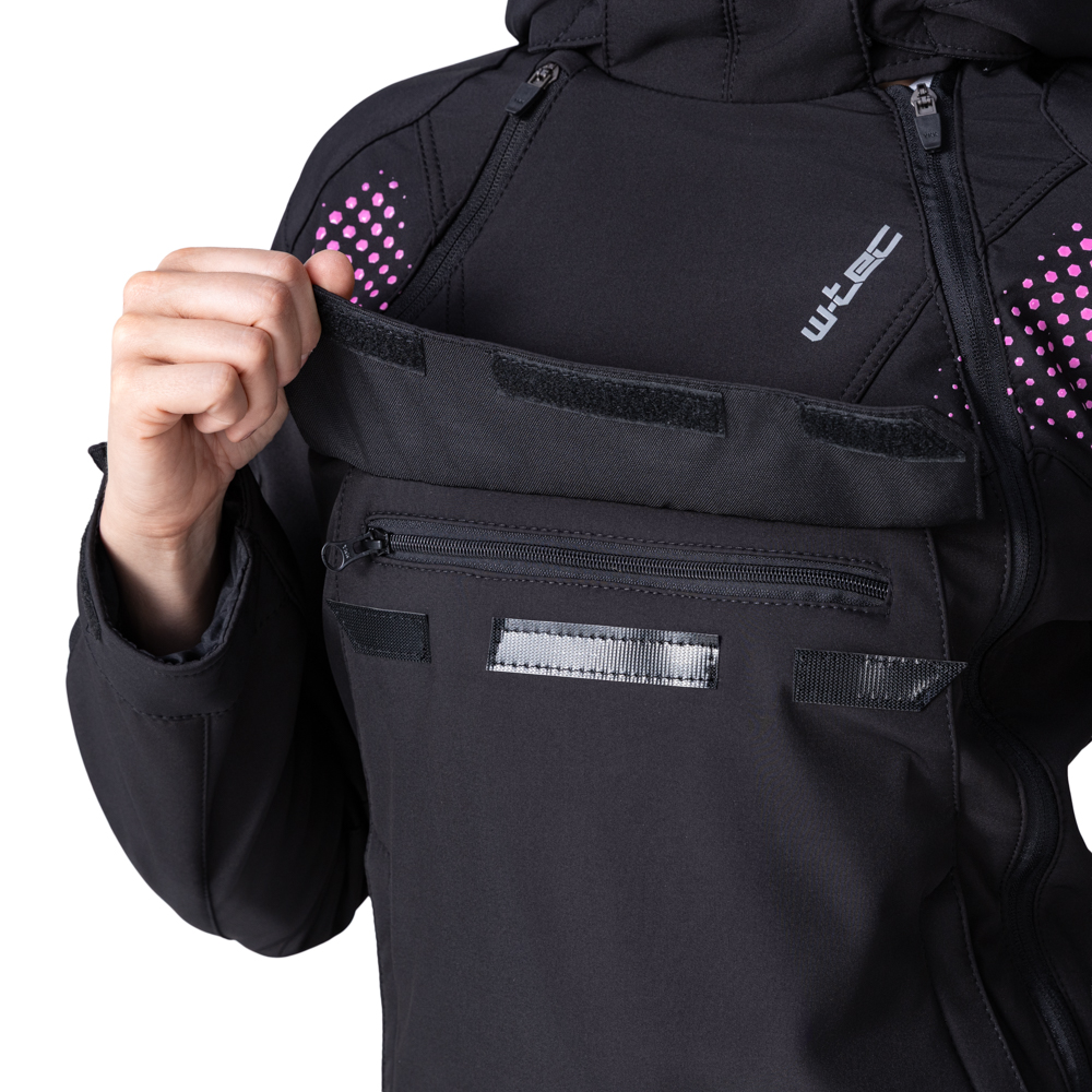 Dámská softshellová moto bunda W-TEC Annorack Lady černo-růžová XS (obrázek 11)