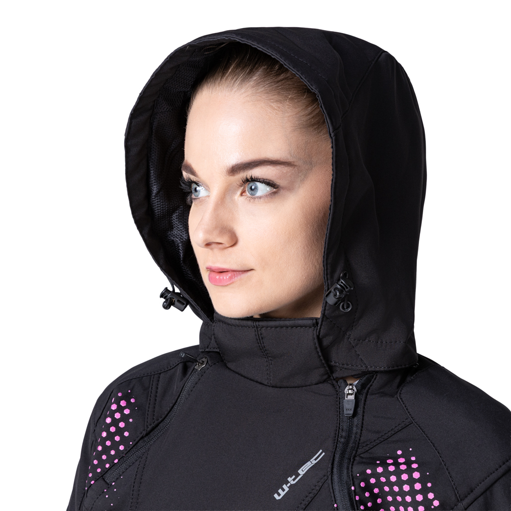 Dámská softshellová moto bunda W-TEC Annorack Lady černo-růžová XS (obrázek 9)