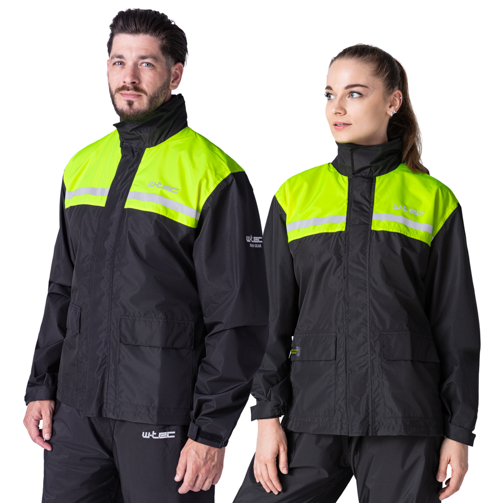 Moto pláštěnka W-TEC Rinstop černá-fluo S