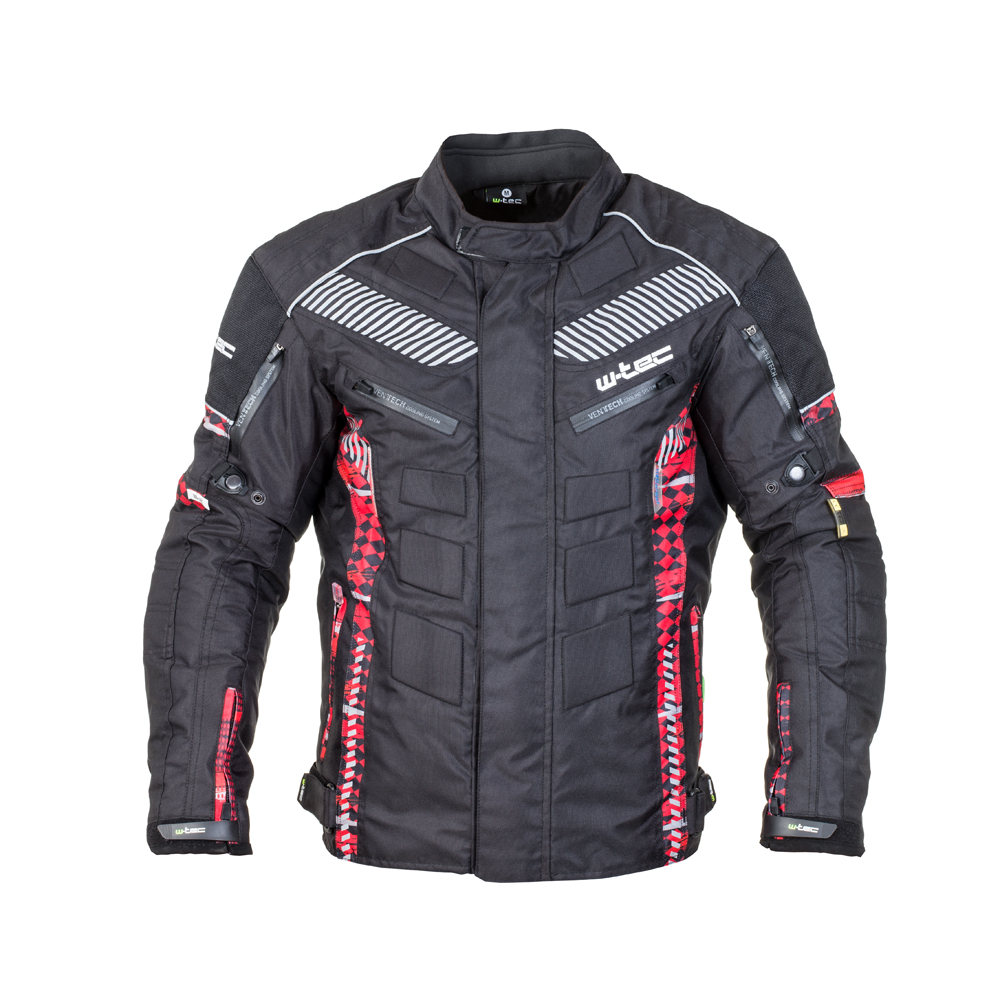 Pánská moto bunda W-TEC Kamicer  černo-červená  4XL - černo,červená