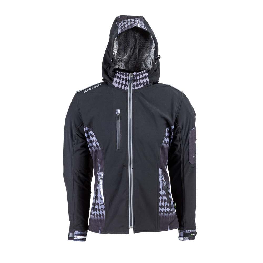 Dámská softshell moto bunda W-TEC Pestalozza  černo-šedá  S - černo,šedá