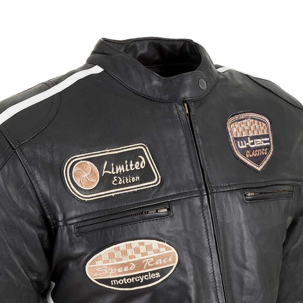 Pánská kožená moto bunda W-TEC Sheawen Black černá L (obrázek 7)