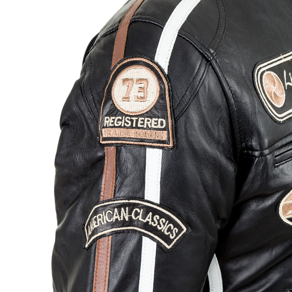 Dámská kožená moto bunda W-TEC Sheawen Lady Black černá S (obrázek 9)