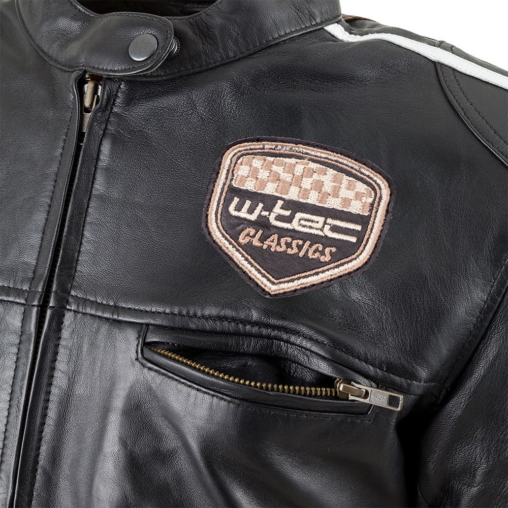 Pánská kožená moto bunda W-TEC Sheawen Black černá L (obrázek 10)