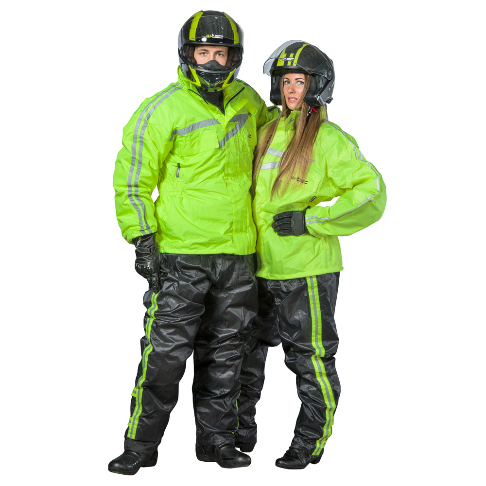 Moto pláštěnka W-TEC Rainy fluo žlutá L - Obrázek 4